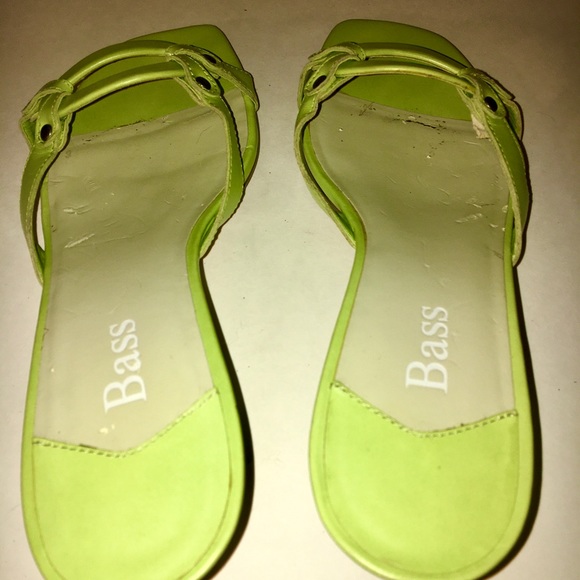 Fresh spring green leather sandals from Bass, US 7M - Picture 8 of 9